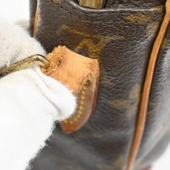 LOUIS VUITTON Danube Shoulder Bag Monogram Leather Brown France - Picture 7 of 16